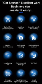 VR Model Quadcopter Drone with Head Mounted VR Glasses - ATSProducts