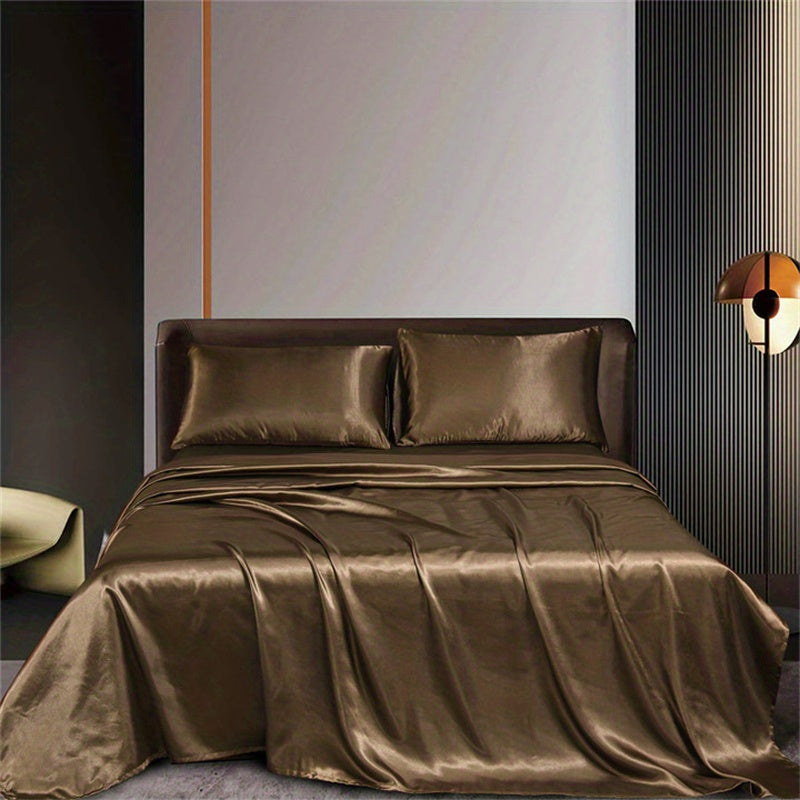 4pc Satin Bed Sheet Set - ATSProducts