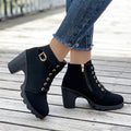 Block Heel Ankle Boots - ATSProducts