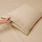 3/4pcs Beige Synthetic Fiber Sheet Set - ATSProducts