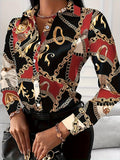 Chain Print Button Shirt - ATSProducts