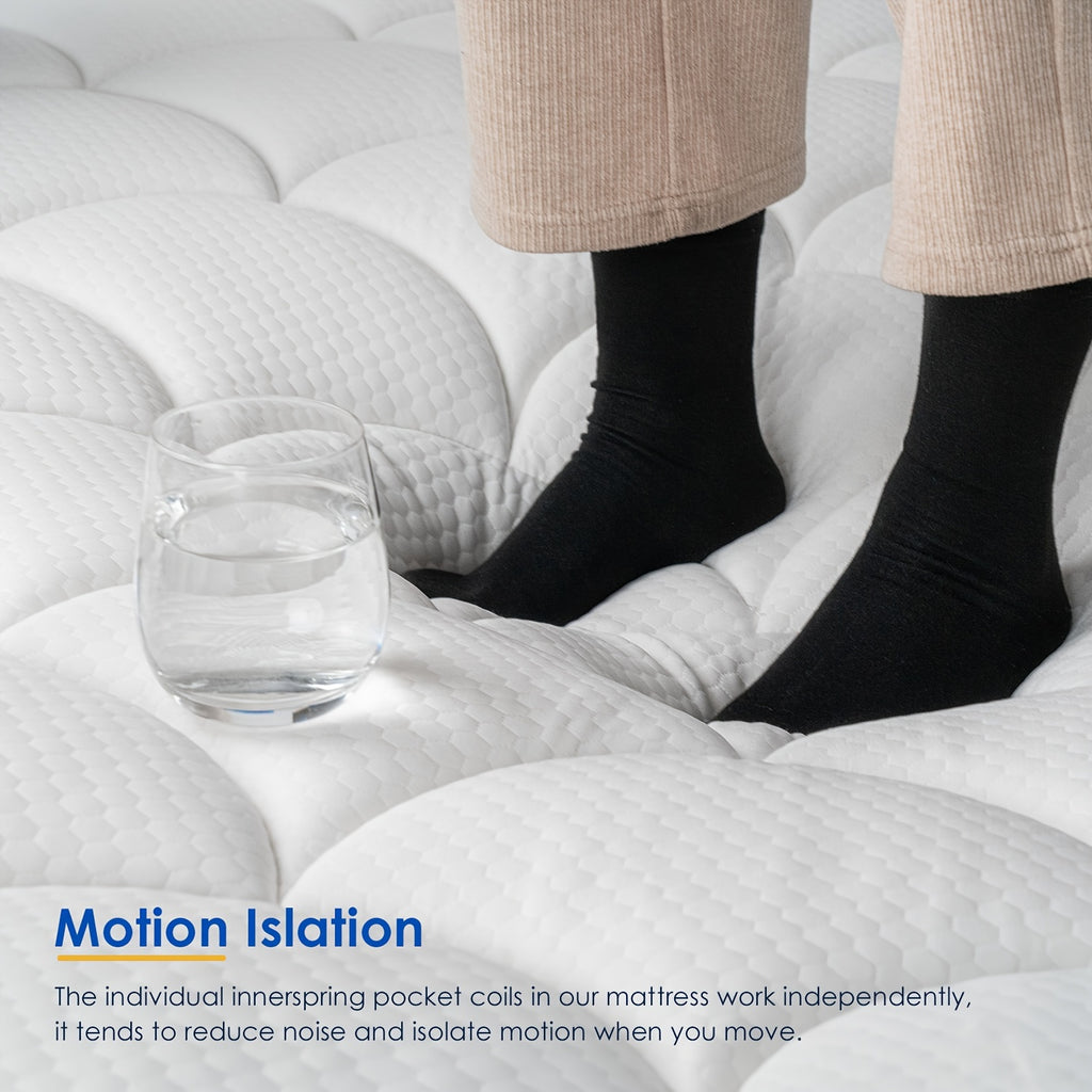 QUEEN ROSE 12 Inch Hybrid Mattress in a Box with Gel Memory Foam - ATSProducts