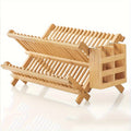 Large Bamboo Dish Rack with Utensil Holder - ATSProducts