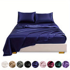 4pc Satin Bed Sheet Set - ATSProducts