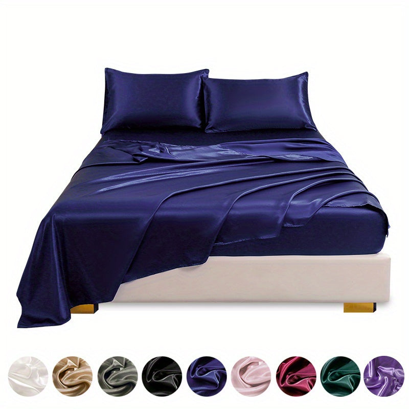 4pc Satin Bed Sheet Set - ATSProducts