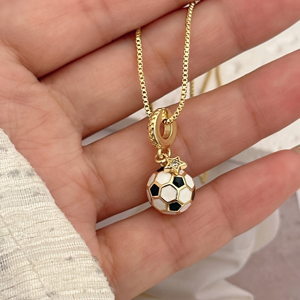 Copper Soccer Pendant Necklace - ATSProducts