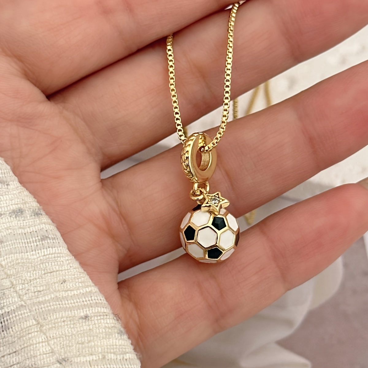 Copper Soccer Pendant Necklace - ATSProducts