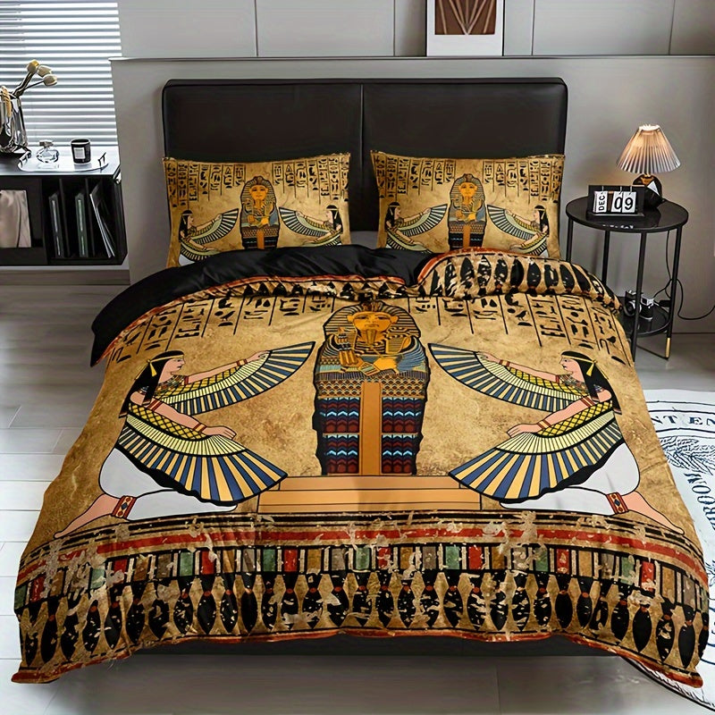 3pcs Ancient Egyptian Art Duvet Cover Set - ATSProducts