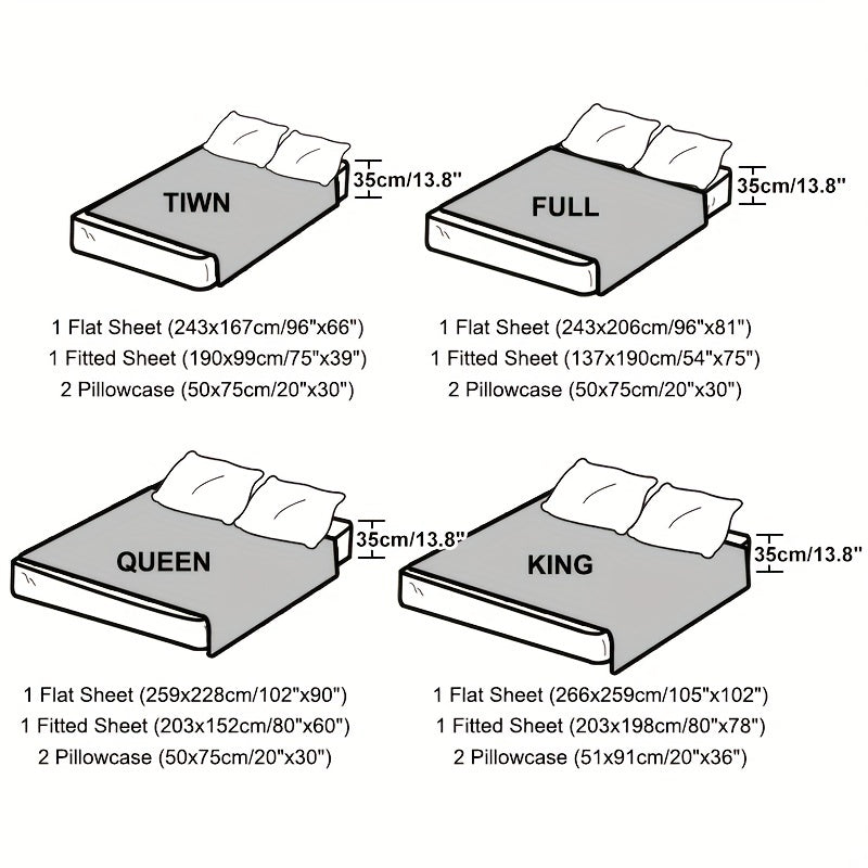 4-Piece Luxurious Satin Bedding Set - ATSProducts