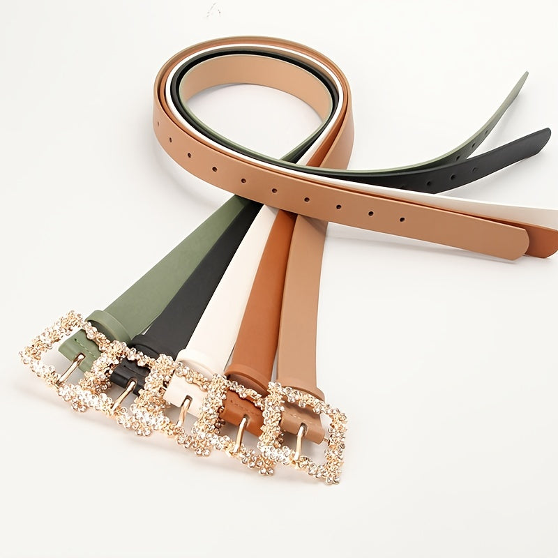 Women's Rhinestone Pin Buckle Belt - ATSProducts