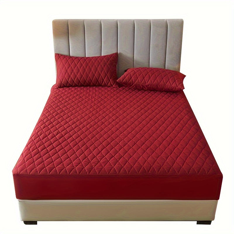 1pc Layered Solid Color Waterproof Mattress Protector - ATSProducts