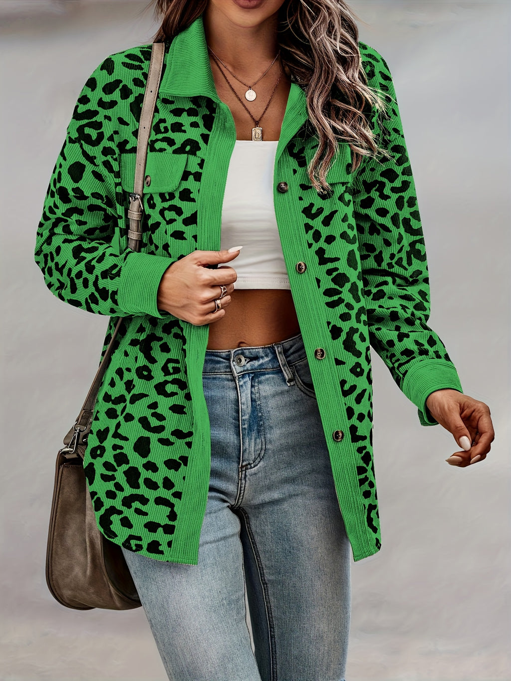 Women'S Y2K Leopard Print Jacket - ATSProducts