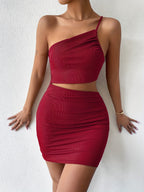 Backless One Shoulder Bodycon Dress - ATSProducts