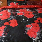2/3pcs Red Rose Print Bedding Set - ATSProducts