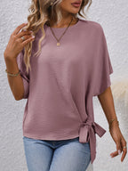 Solid Knotted Blouse - ATSProducts