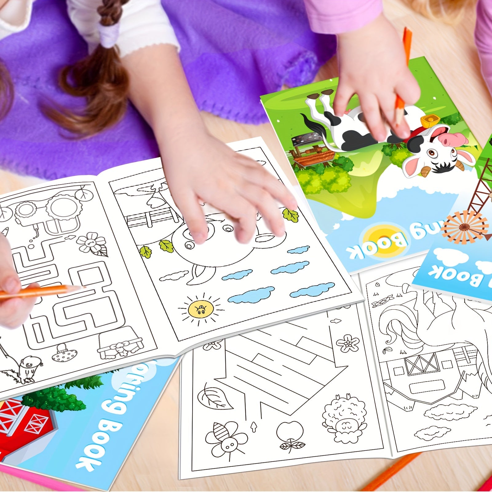 24pcs Mini Farm Animals Coloring Books - ATSProducts