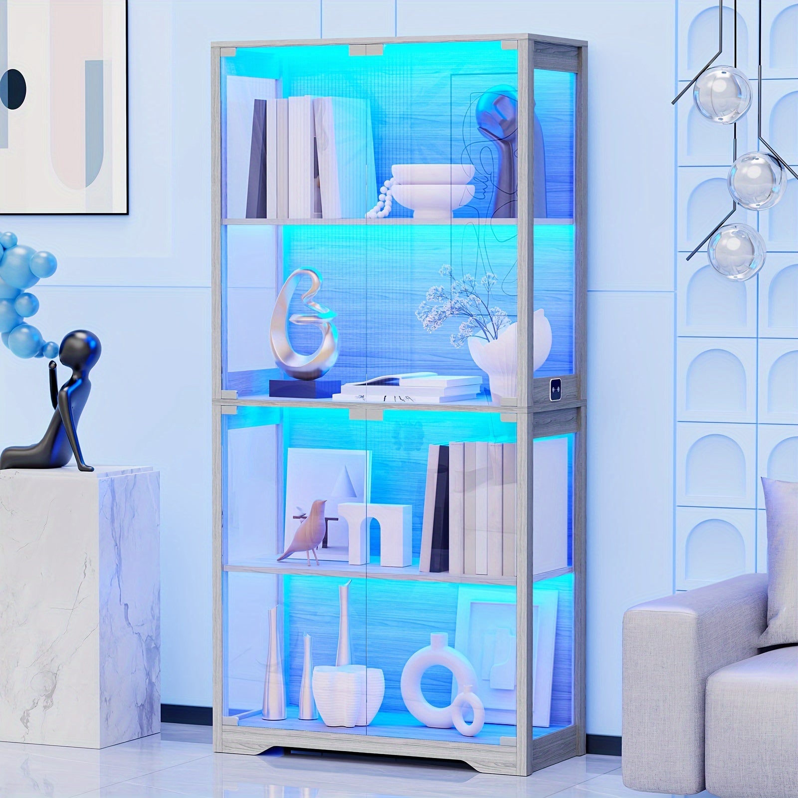 4-Tier Curio Cabinet - ATSProducts