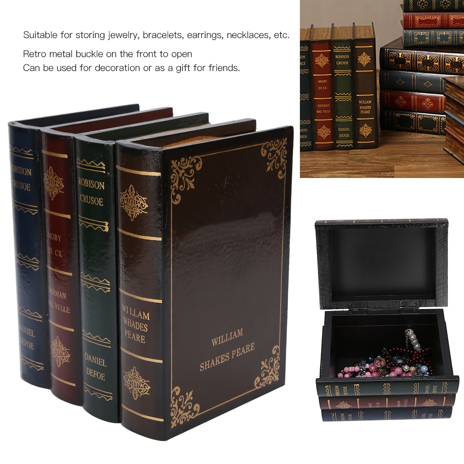 YWBL-WH Decorative Book Shaped Box - ATSProducts