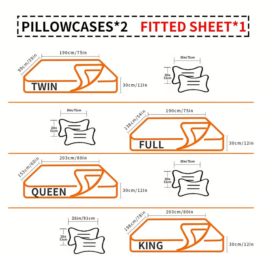 3-Piece Fitted Sheet Set - ATSProducts