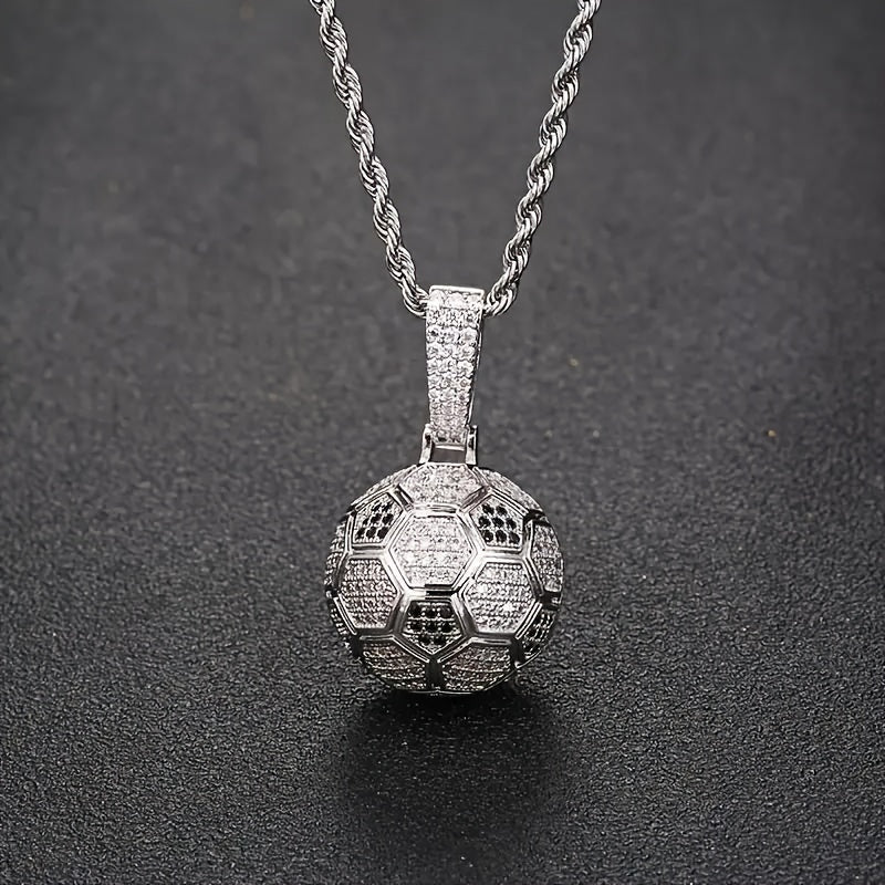 18K Gold Or Silver Plated Soccer Ball Pendant Necklace - ATSProducts