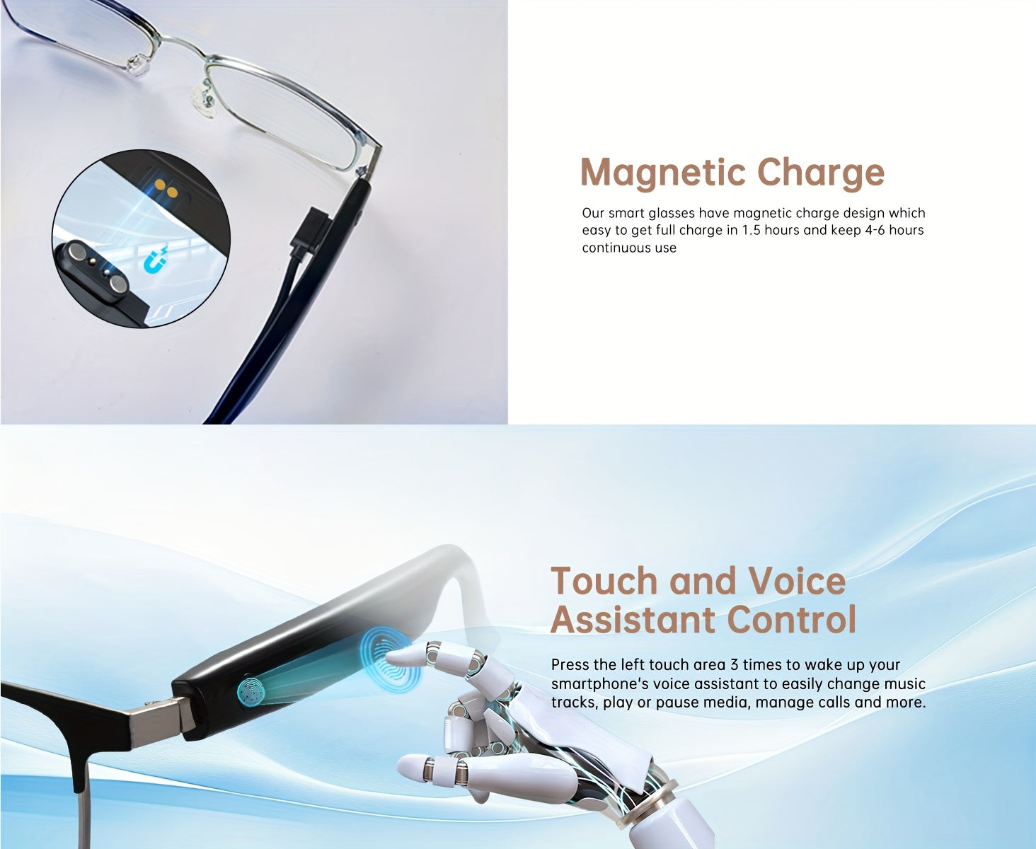 AI Translation Smart Glasses Photochromic Lenses Supports 160+ Languages - ATSProducts