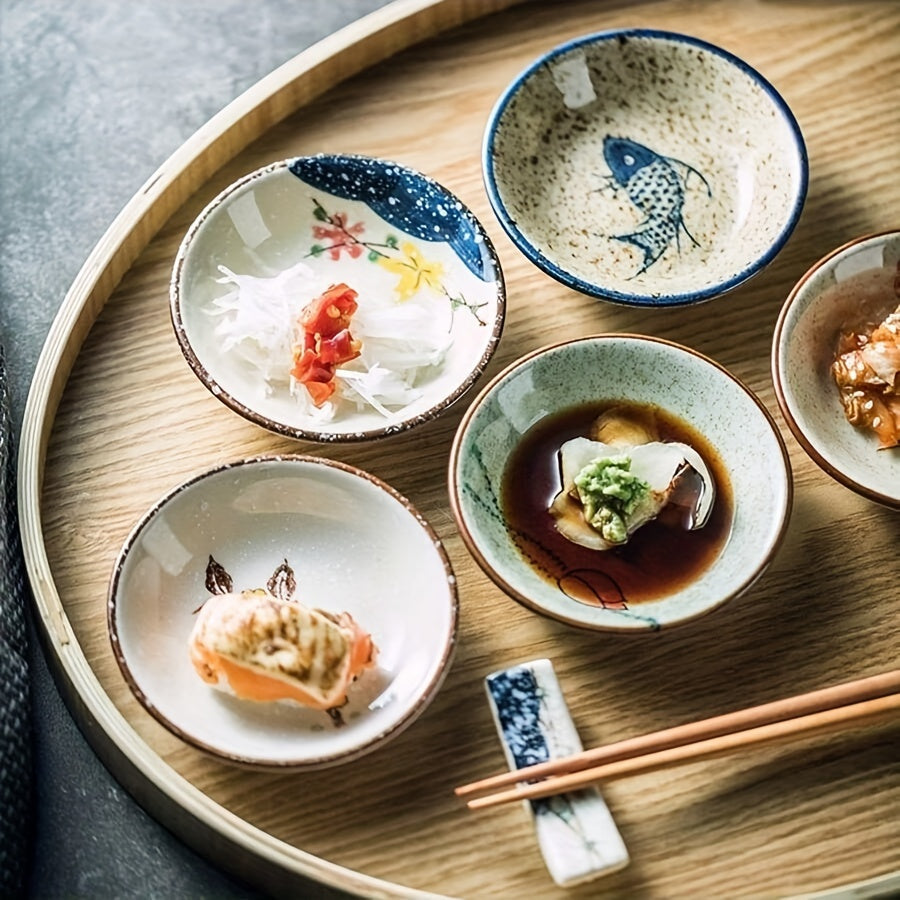 Set of 6 Japanese Ceramic Saucers - ATSProducts