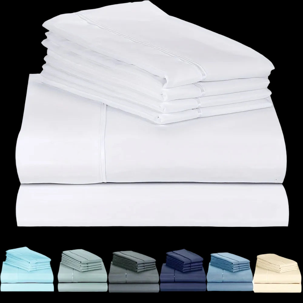 4/6pcs Luxury Cool Fitted Sheet Set - ATSProducts