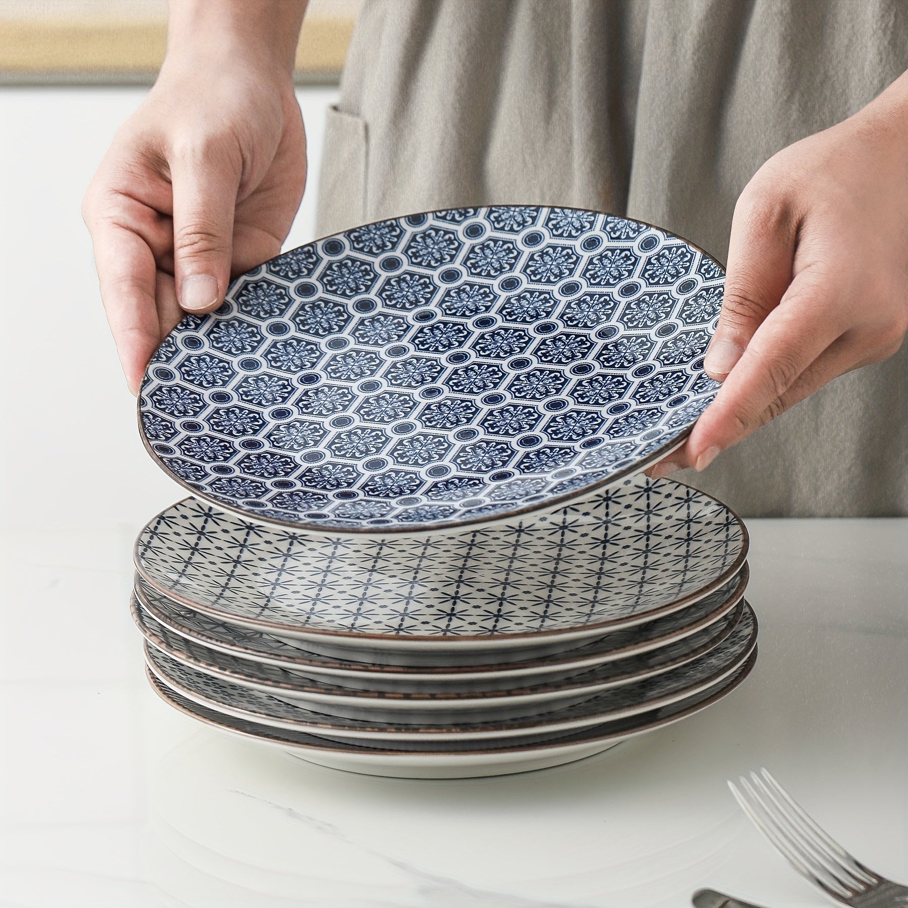 YELLOYA Japanese Large Dinner Plates Set - ATSProducts