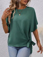 Solid Knotted Blouse - ATSProducts