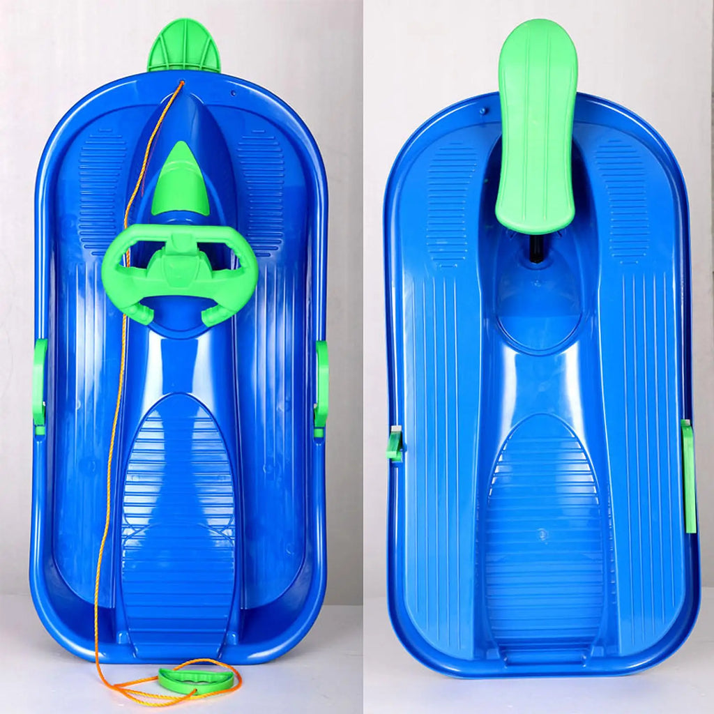 Children's Snow Sled With Steering Wheel And Brake - ATSProducts