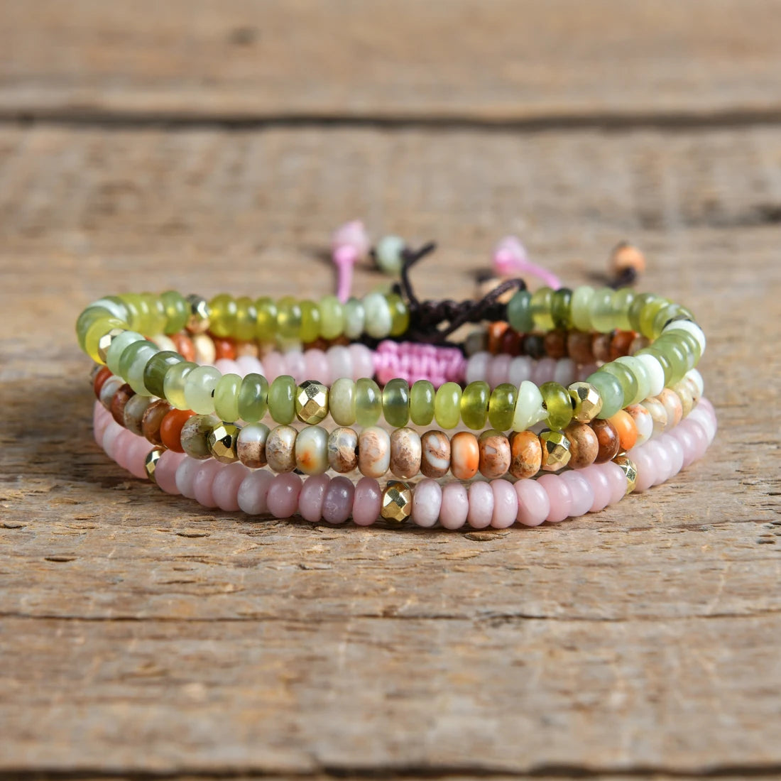 Handmade Leather Wrap Natural Stones Chakra Bracelet - ATSProducts