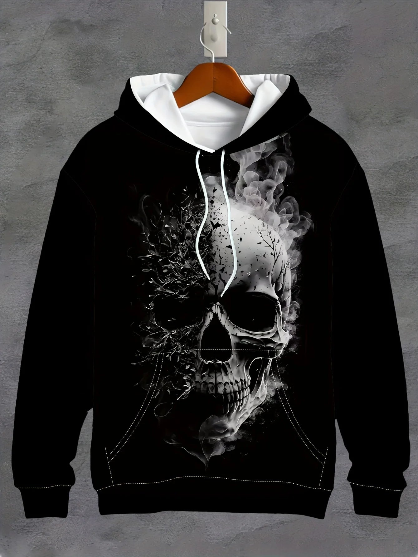 Men's Skull Print Hoodie - ATSProducts
