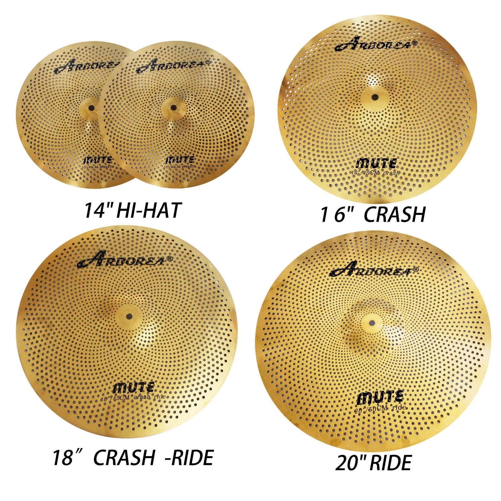 Arborea 5pcs Mute Cymbal Set - ATSProducts
