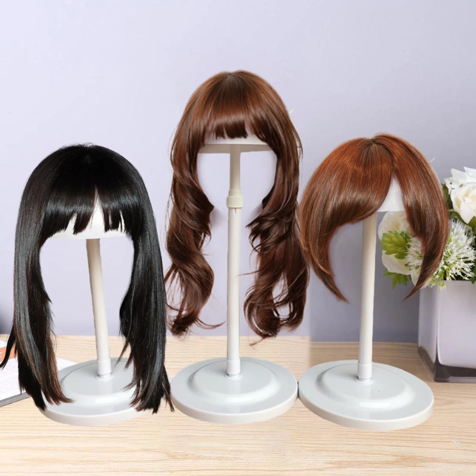 Loviver Wig Head Stand 25-48cm Adjustable Mushroom Top - ATSProducts