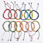 Handmade Leather Wrap Natural Stones Chakra Bracelet - ATSProducts