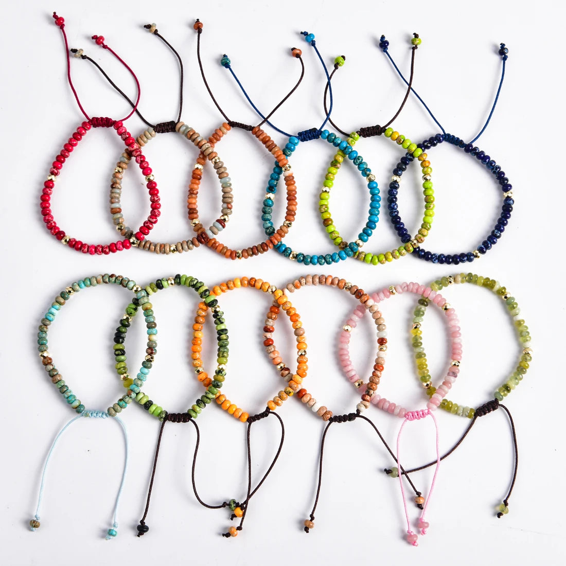 Handmade Leather Wrap Natural Stones Chakra Bracelet - ATSProducts