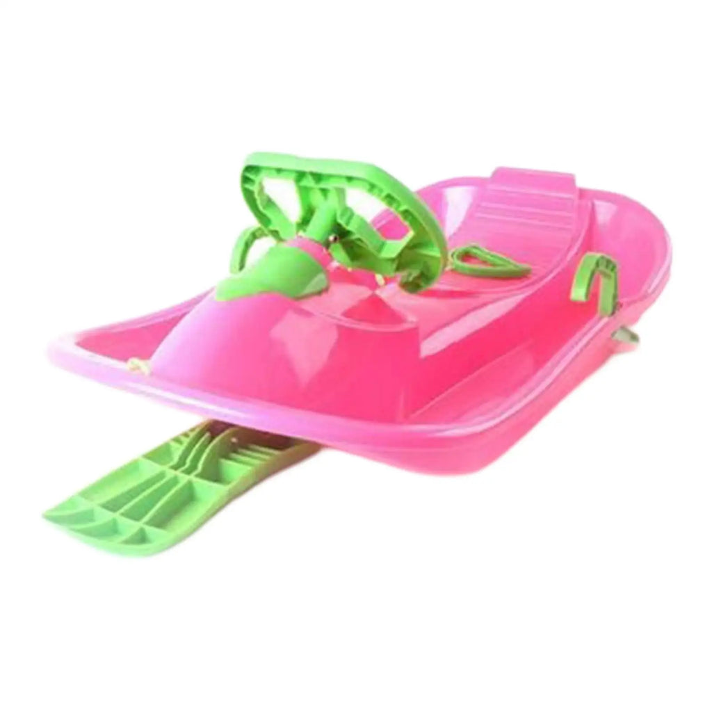 Children's Snow Sled With Steering Wheel And Brake - ATSProducts