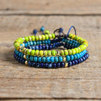 Handmade Leather Wrap Natural Stones Chakra Bracelet - ATSProducts