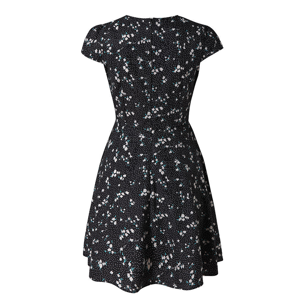 Mini Short Sleeved Floral Dress