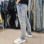 Ripped Patch Stretch Skinny Jeans - ATSProducts