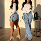 Detachable Bottom Stretch Jeans - ATSProducts