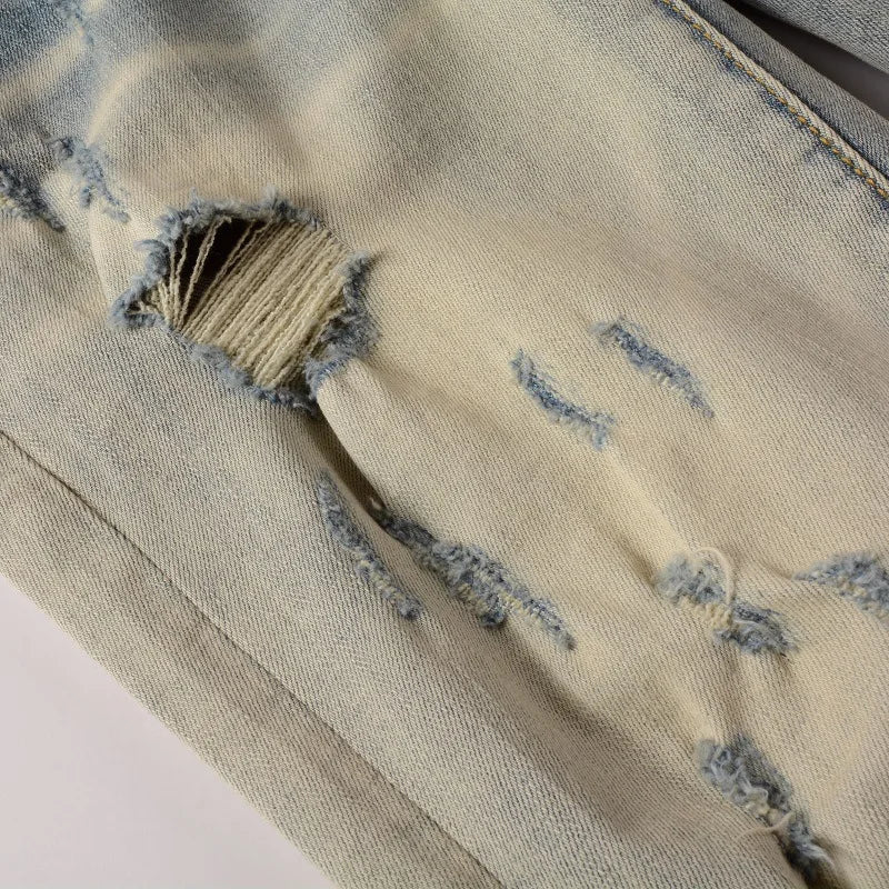 Ripped Patch Stretch Skinny Jeans - ATSProducts