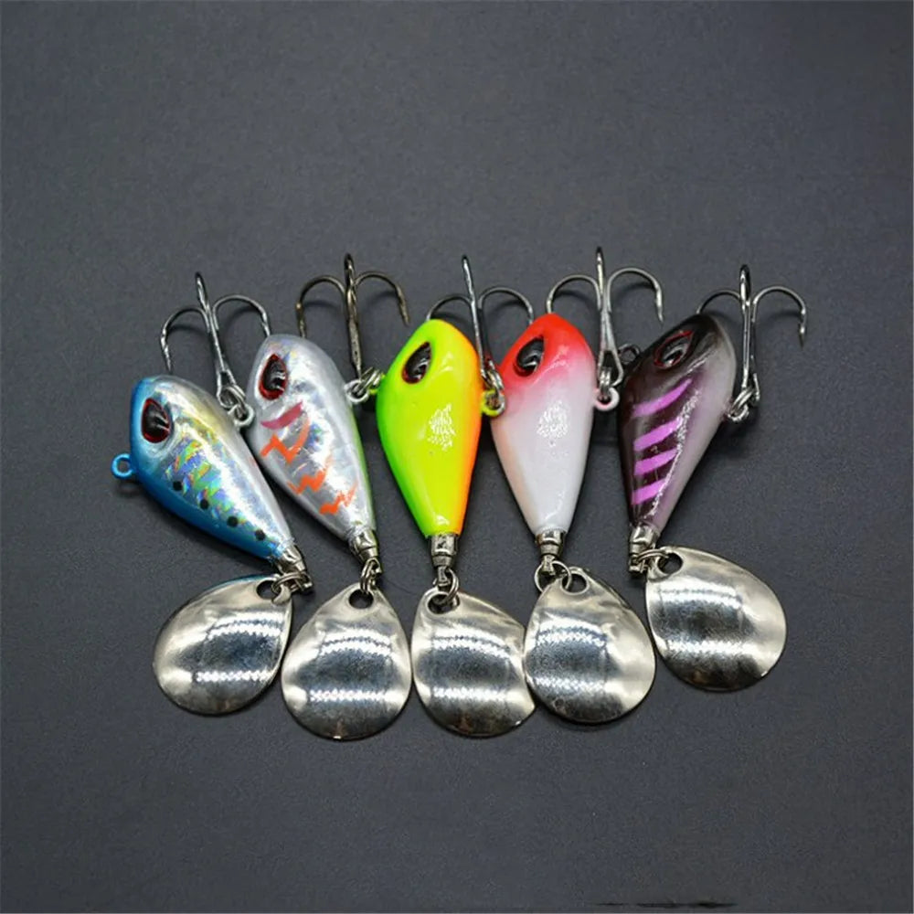 1Pcs VIB Fishing Lures with Spoon Wobbler Rotating Vibration Bait 6g -25g - ATSProducts