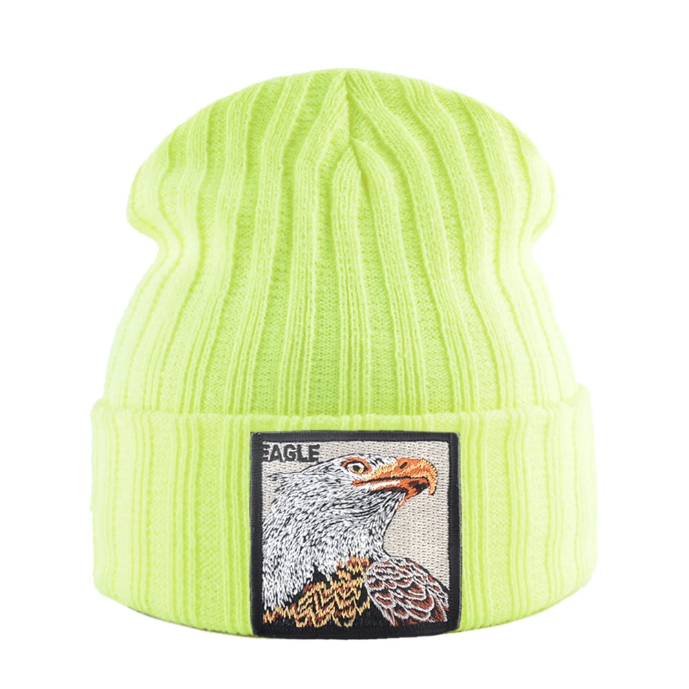 K Kissbaobei Embroidered Eagle Design Beanies - ATSProducts