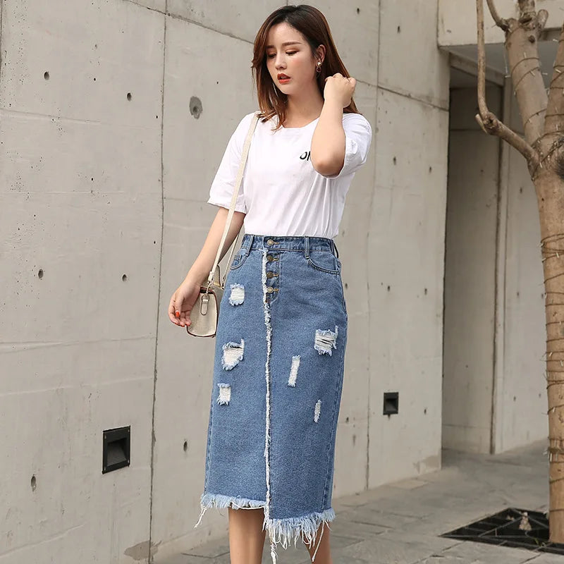 Women's Denim Skirt - ATSProducts