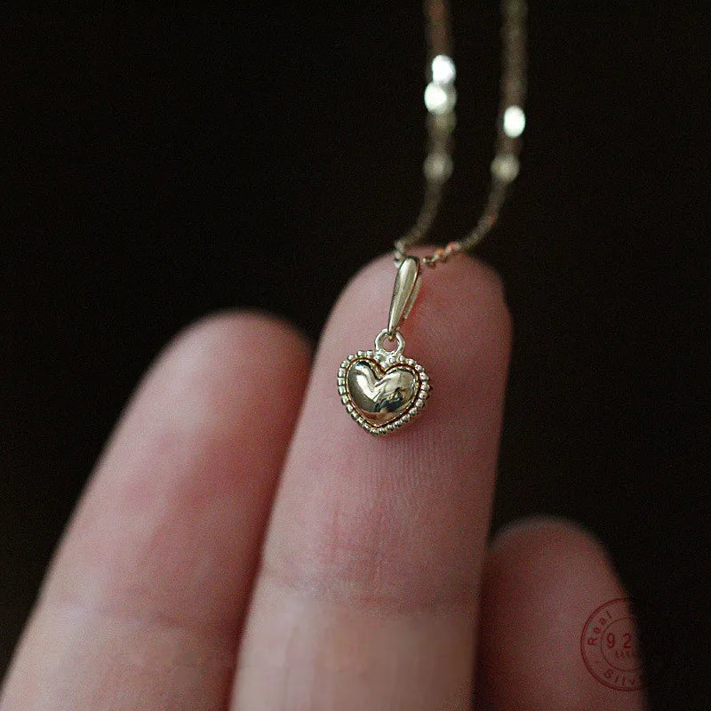 14k Gold Plated Heart Pendant Necklace - ATSProducts