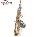 Rollins High Grade Curved Silver Plated A2 Soprano Saxophone - ATSProducts