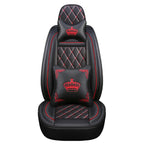 Caranger Breathable Four Seasons Crown Split Full Leather Car Seat Cushion - ATSProducts