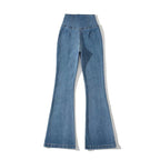 Elastic High Waist Flare Jeans - ATSProducts