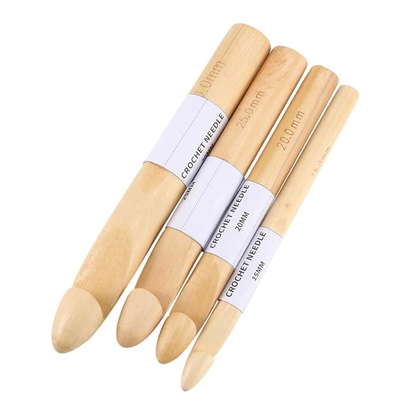 1Pcs15/20/25/30mm Wooden Crochet Hooks - ATSProducts